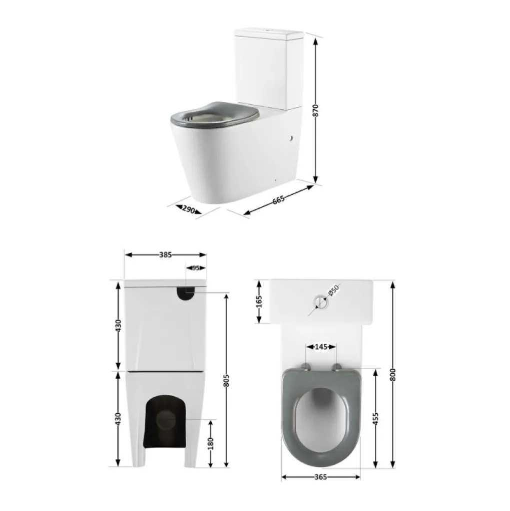 Унітаз підлоговий Qtap Freedom безобідковий з сидінням Soft-close білий (QT22226098W)- Фото 4