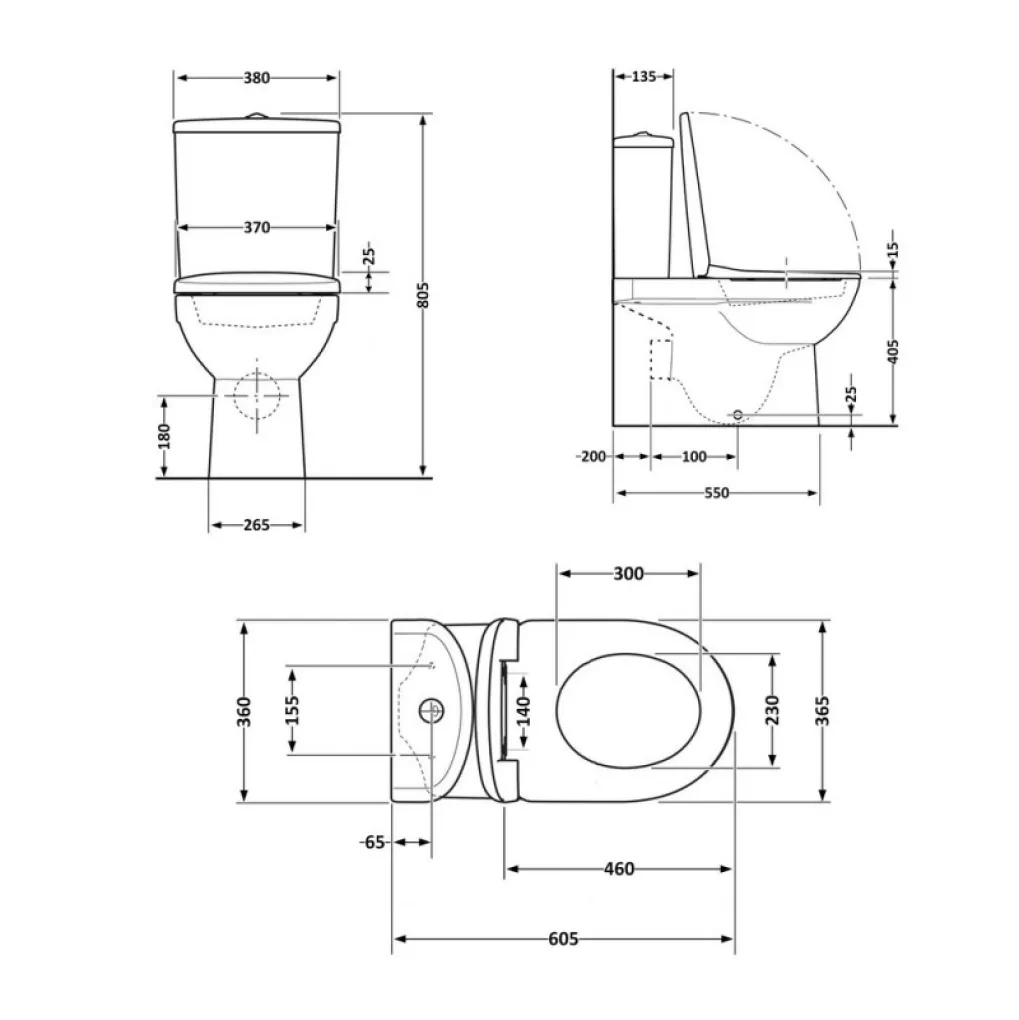 Унітаз підлоговий Qtap Grand безобідковий з сидінням Soft-close білий (QT26228301W)- Фото 4