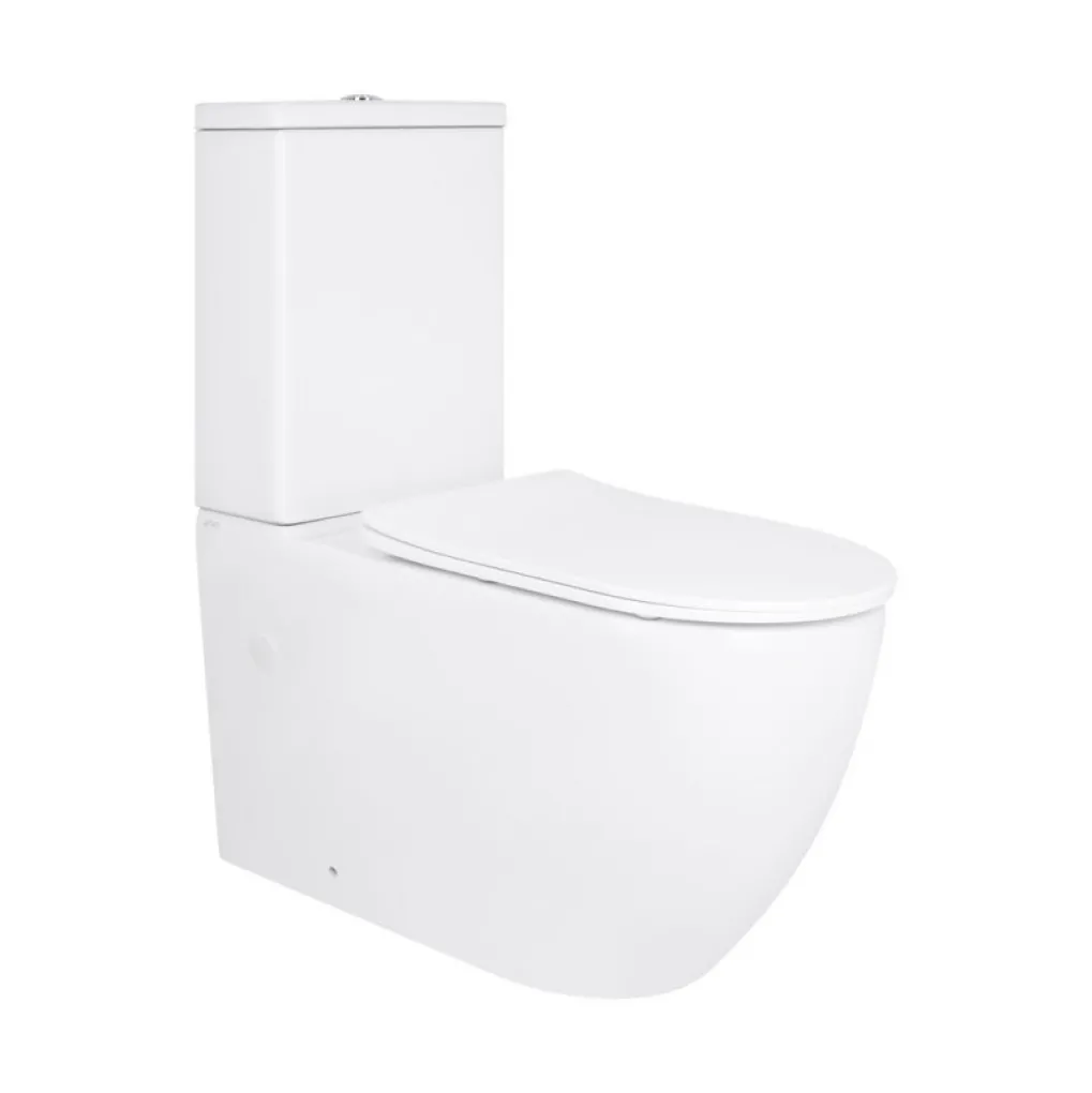 Унітаз підлоговий Qtap Grand безобідковий з сидінням Soft-close білий (QT26228301W)- Фото 1