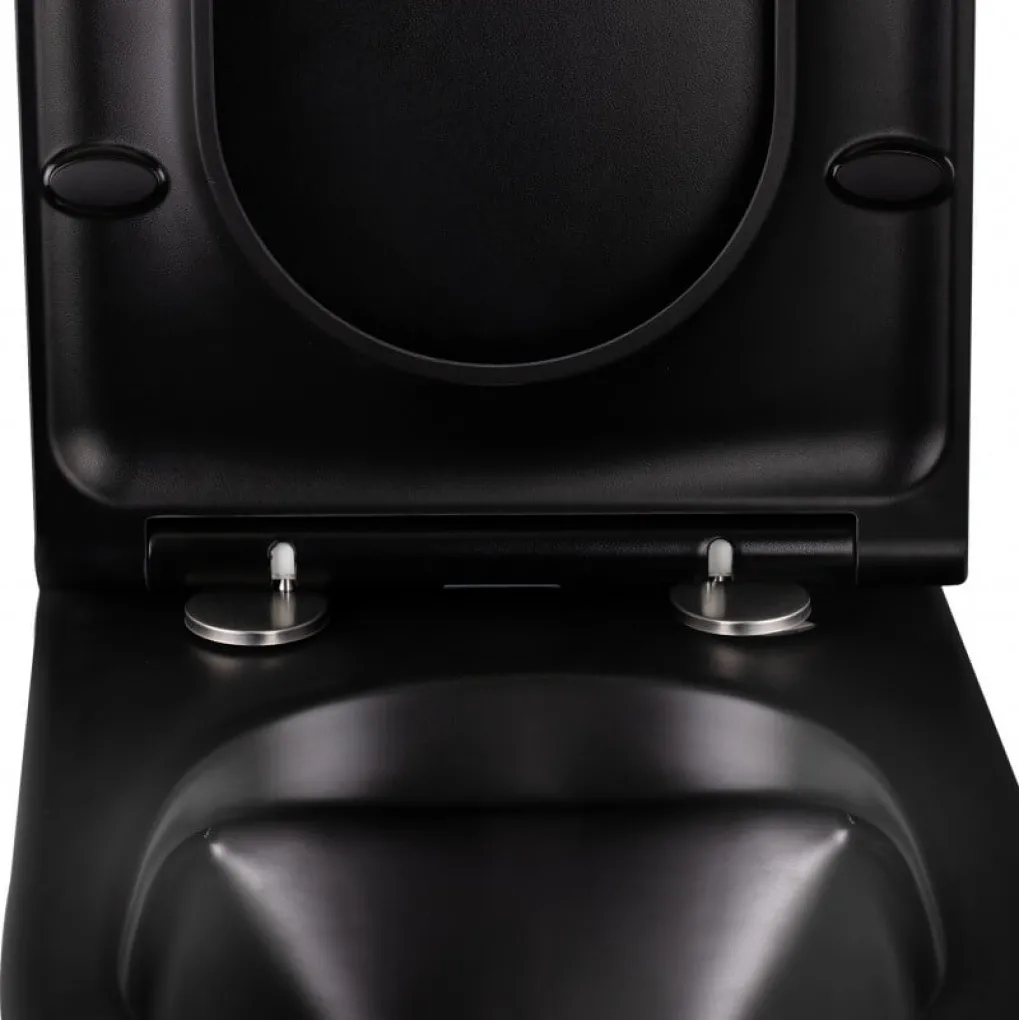 Унитаз напольный Qtap Robin безобедочный с сиденьем Soft-close (QT13222141ARMB)- Фото 3