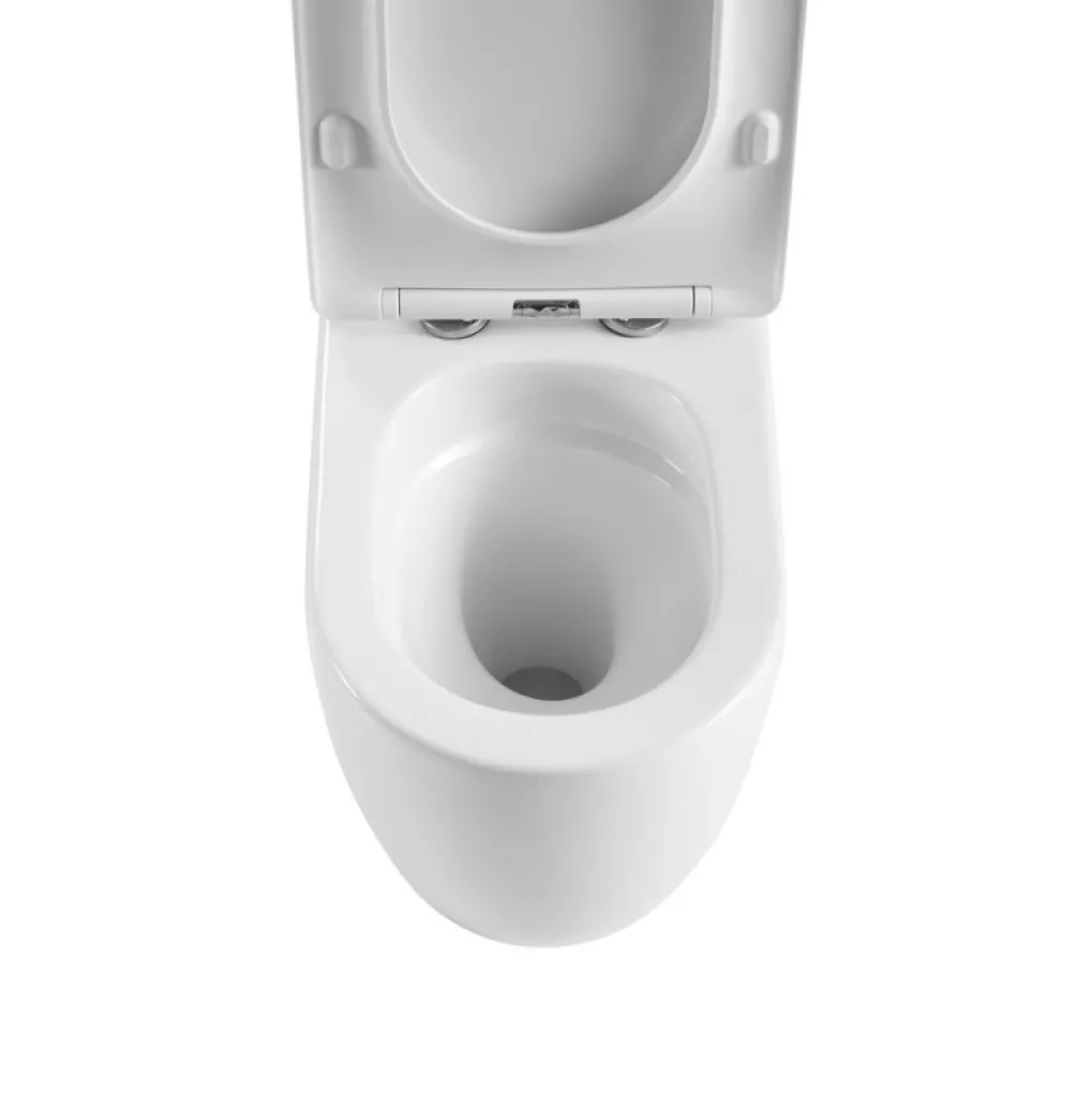 Унітаз підлоговий Qtap Robin New безобідковий з сидінням Soft-close білий (QT13226083AW)- Фото 2