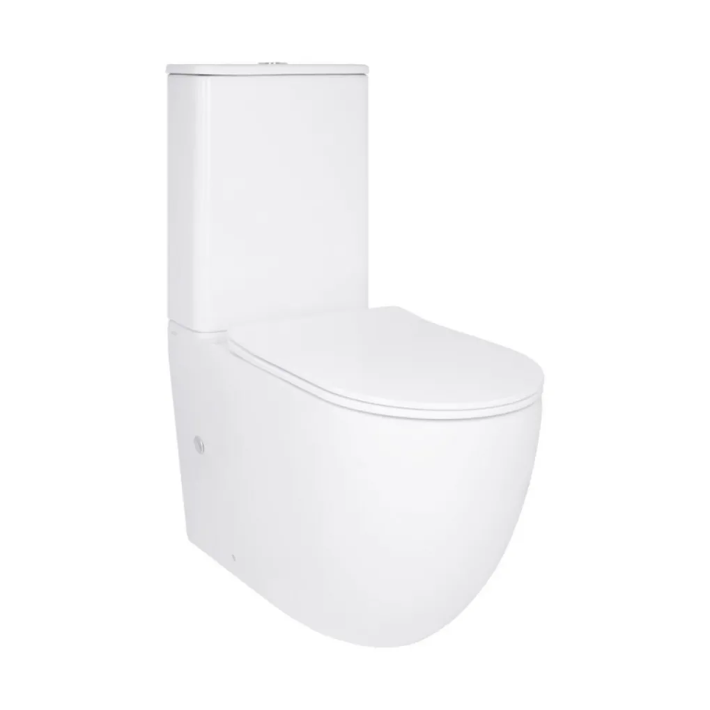 Унітаз підлоговий Qtap Robin New безобідковий з сидінням Soft-close білий (QT13226083AW)- Фото 1