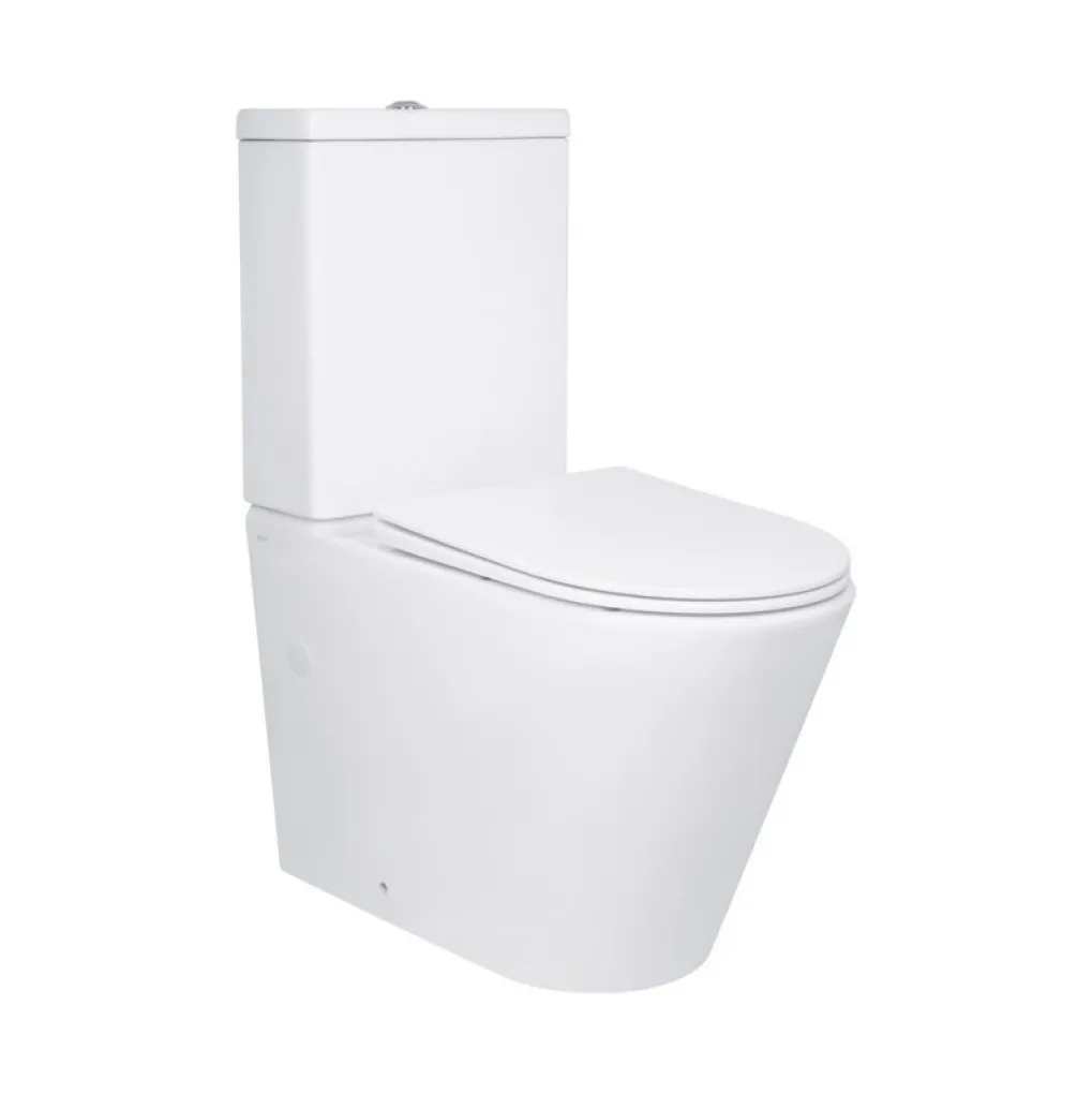 Унітаз підлоговий Qtap Swan безобідковий з сидінням Soft-close білий (QT16222182TW)- Фото 1