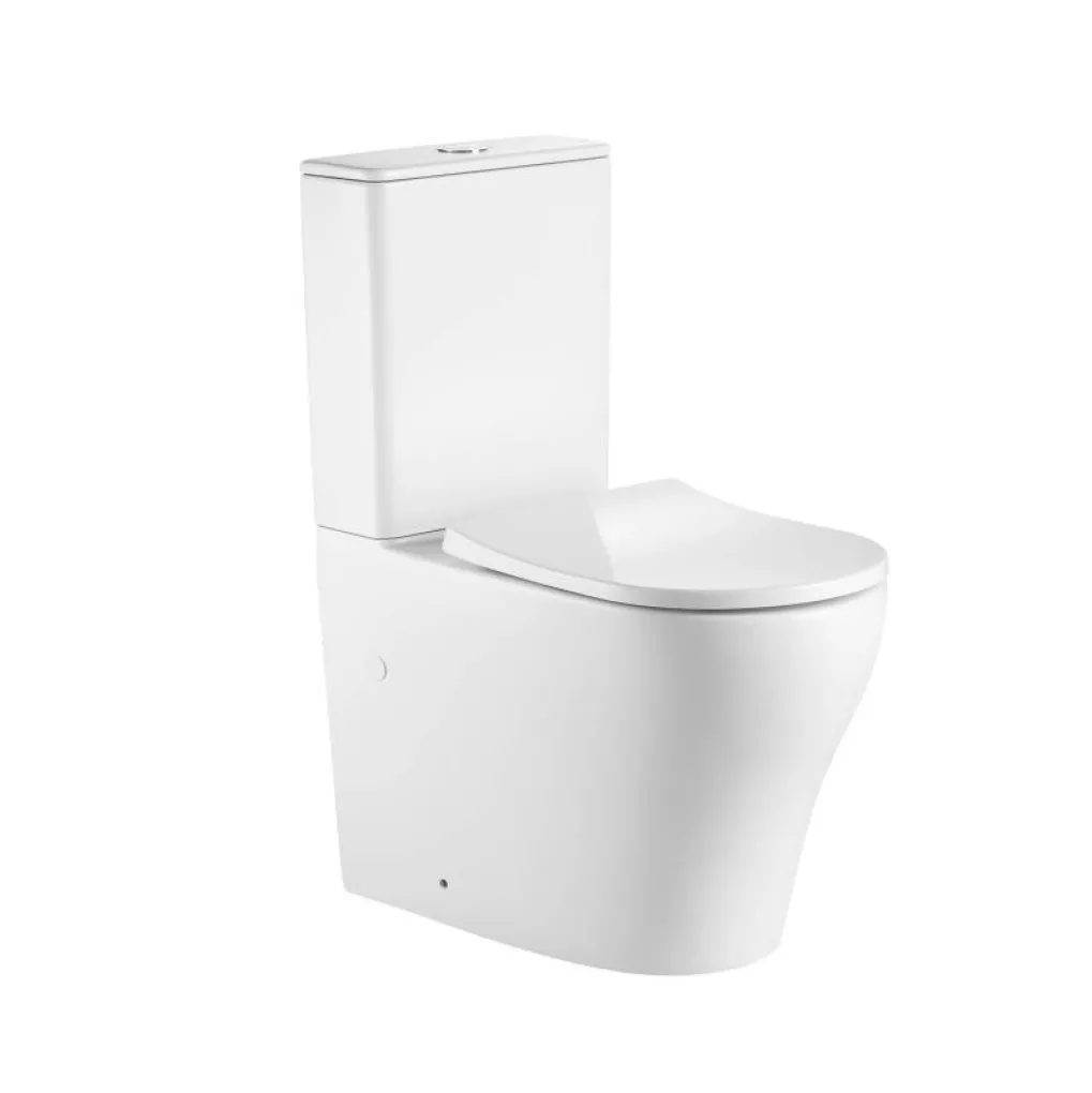 Унітаз підлоговий Qtap Virgo безобідковий з сидінням Soft-close білий (QT18226092AW)- Фото 1