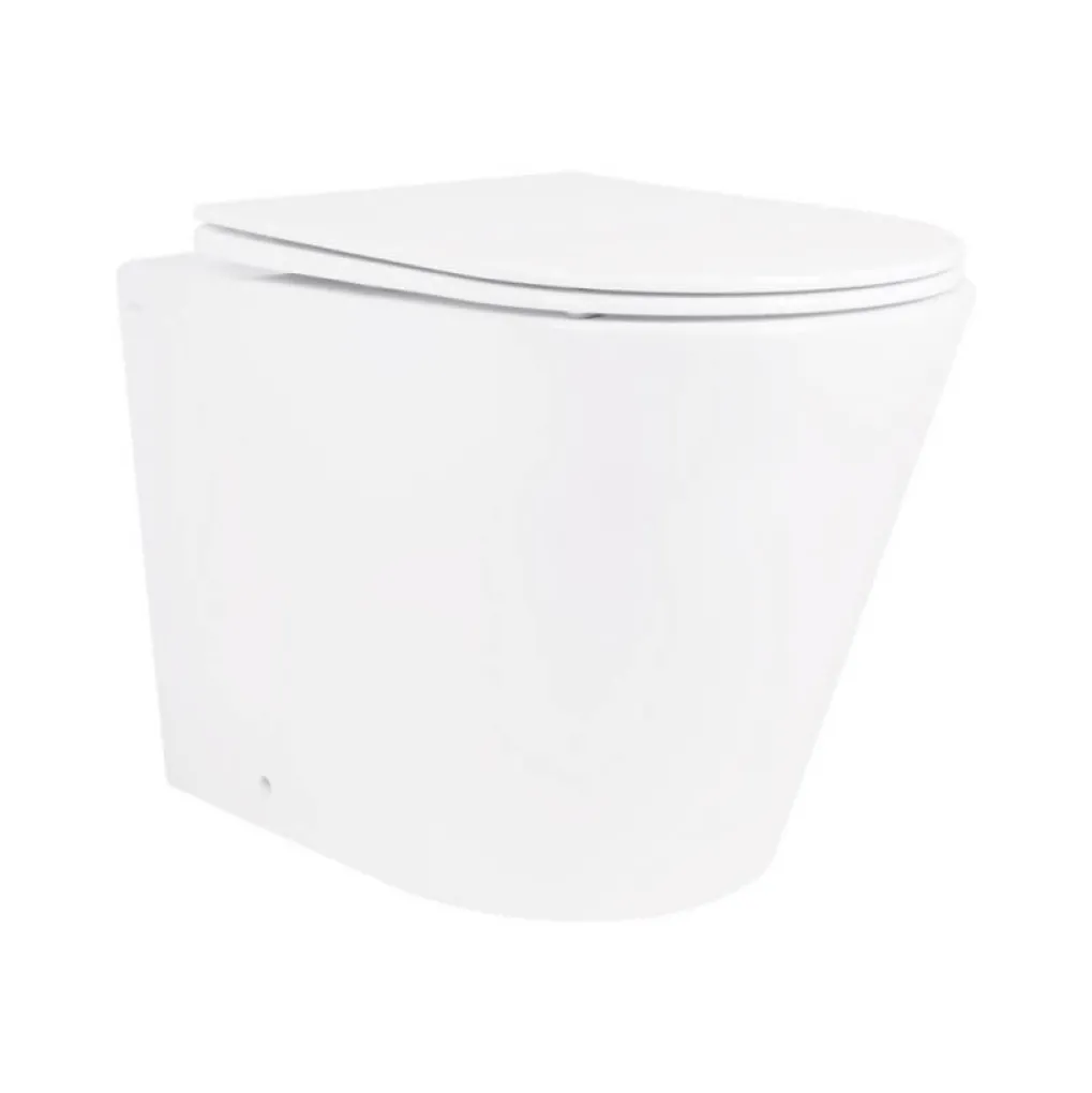 Унитаз напольный Qtap Swan безободковый с сиденьем Soft-close QT16223178W- Фото 1
