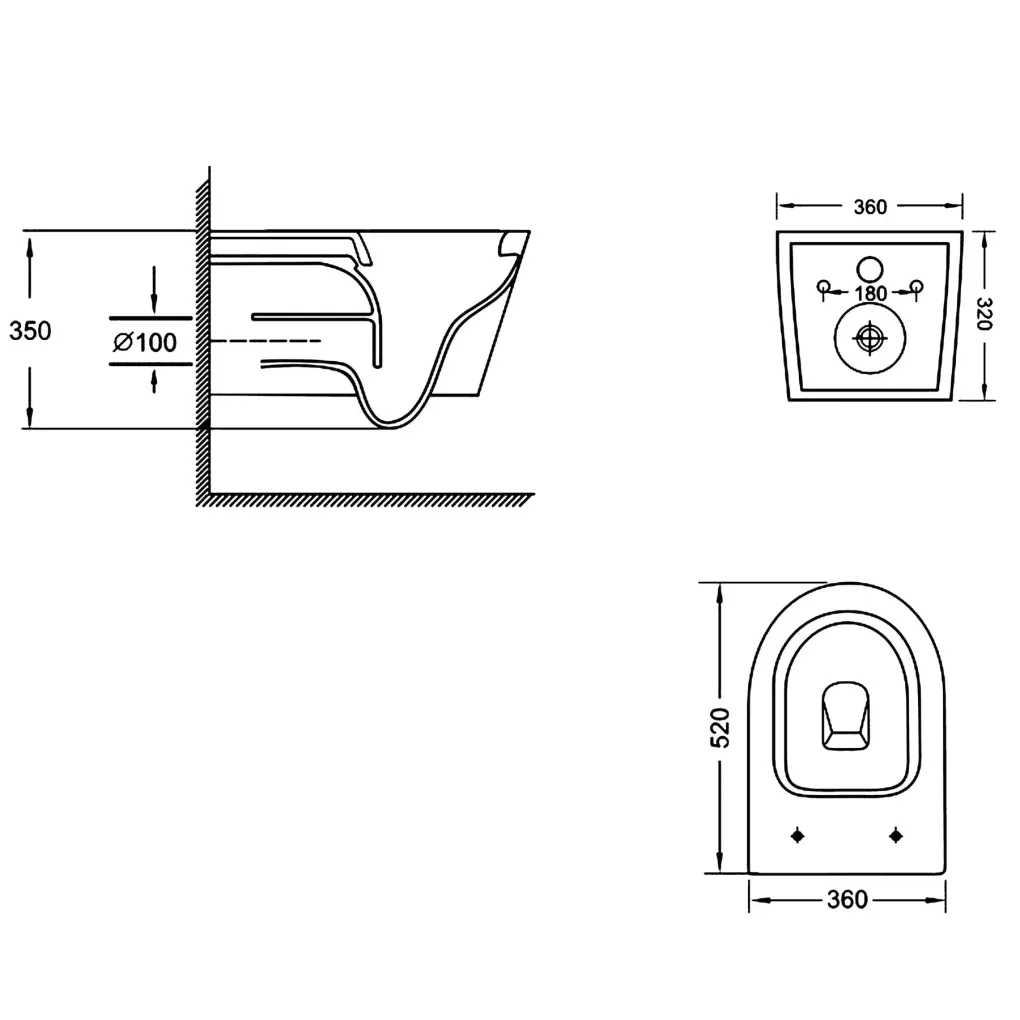 Унитаз подвесной Qtap Jay Ultra Quiet безободковый с сиденьем Soft-close (QT07335175W)- Фото 4