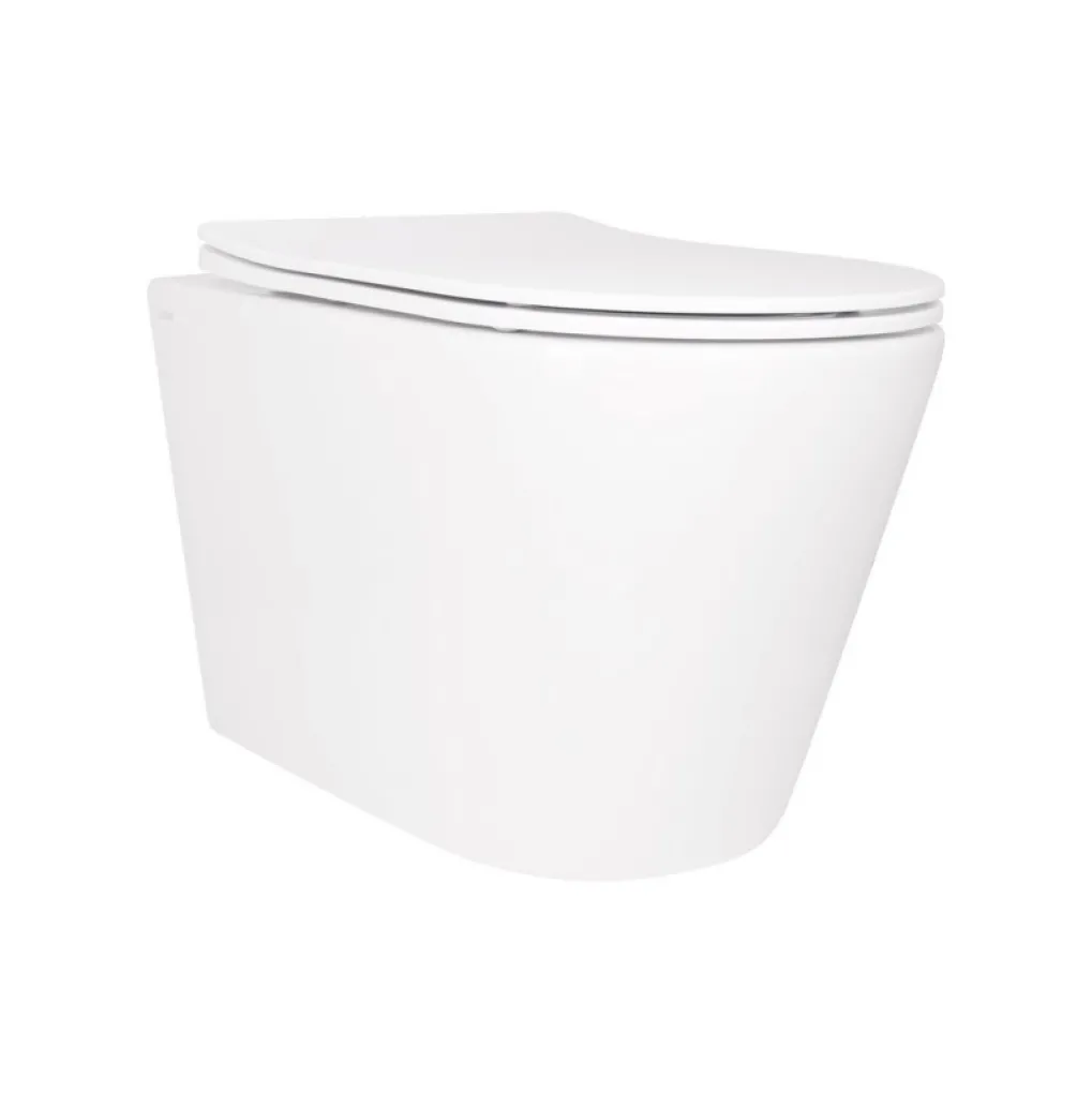 Унитаз подвесной Qtap Scorpio безободковый с сиденьем Soft-close белый (QT14332380AW)- Фото 1