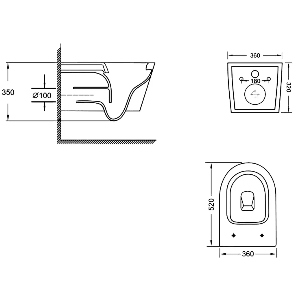 Унитаз подвесной Qtap Swan Ultra Quiet безободковый с сиденьем Soft-close (QT16335180W)- Фото 4