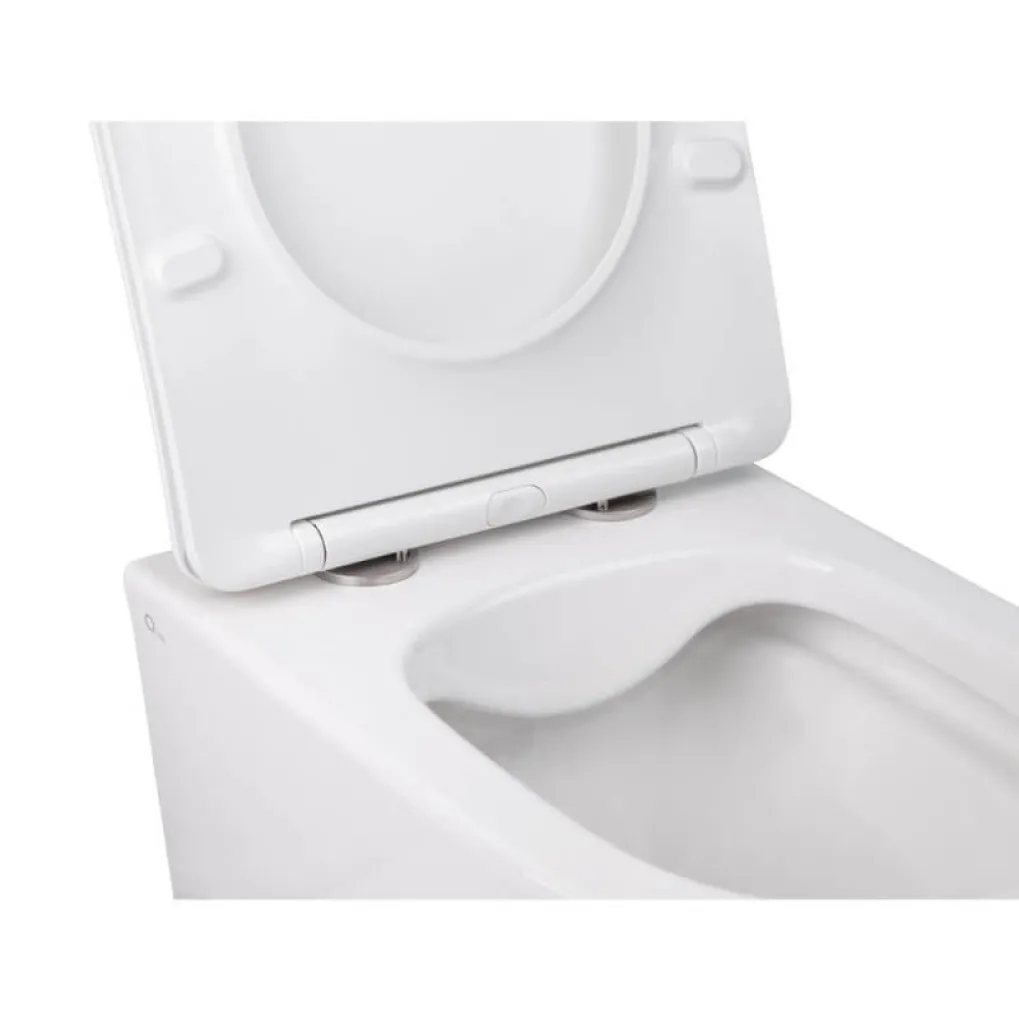 Унитаз подвесной Qtap Swan безободковый с сиденьем Soft-close QT16335178W- Фото 2