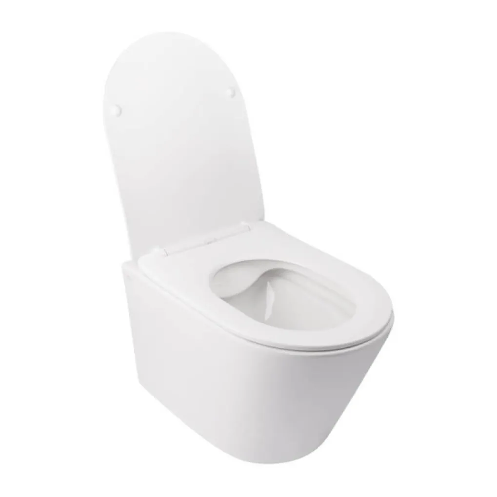 Унитаз подвесной Qtap Swan безободковый с сиденьем Soft-close QT16335178W- Фото 3