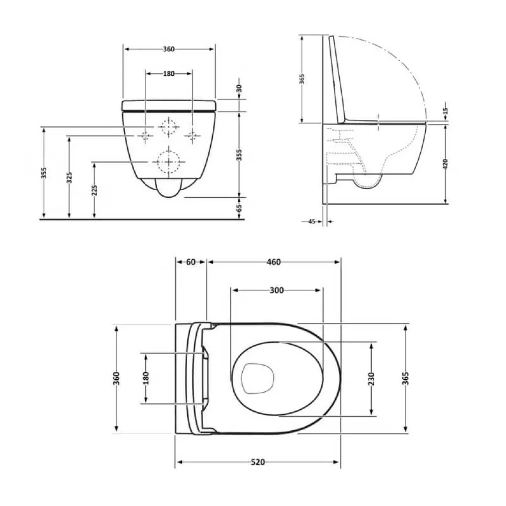 Унитаз подвесной Qtap Swan безободковый с сиденьем Soft-close QT16335178W- Фото 4