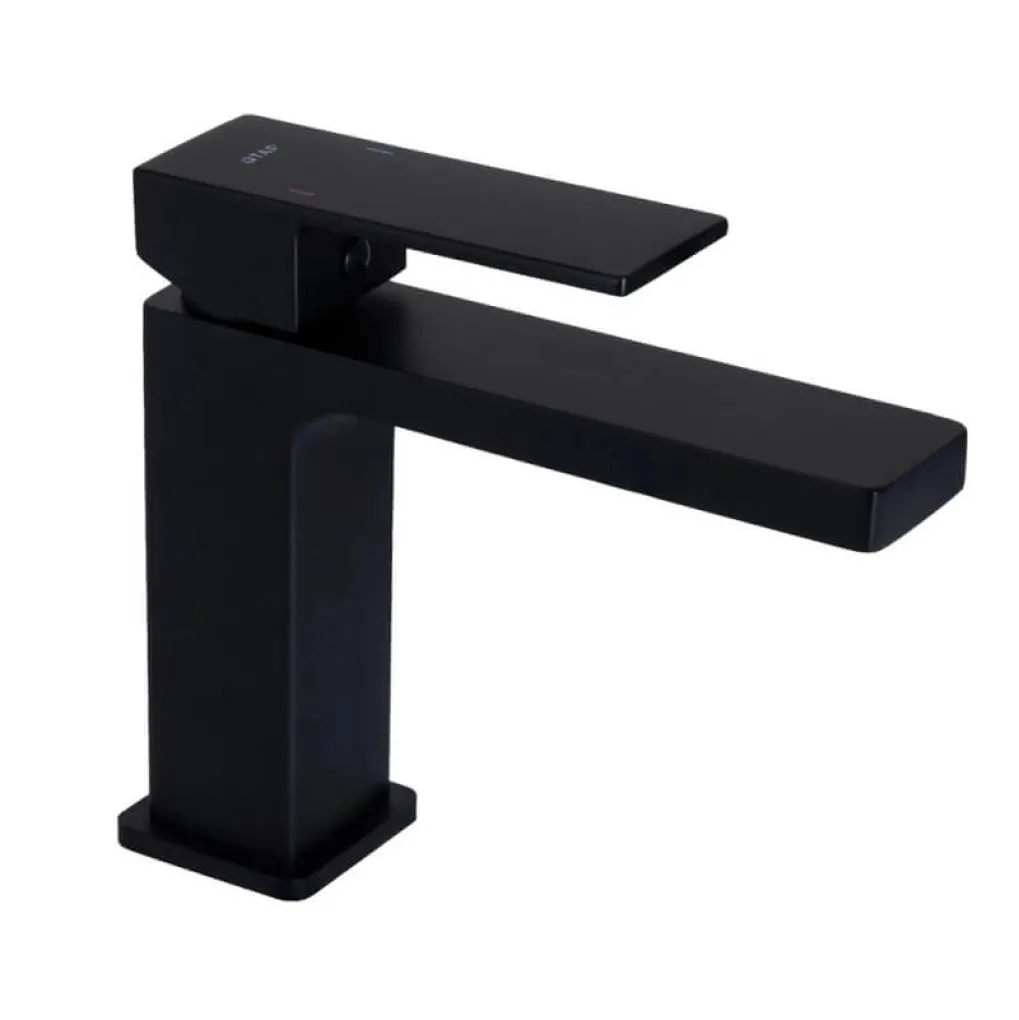Змішувач для раковини Qtap Gemini Black Matt (QTGEM270BLM45674)- Фото 1