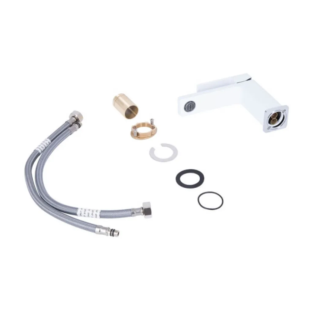 Смеситель для раковины Qtap Gemini Chrome/White (QTGEM270CRW45675)- Фото 2