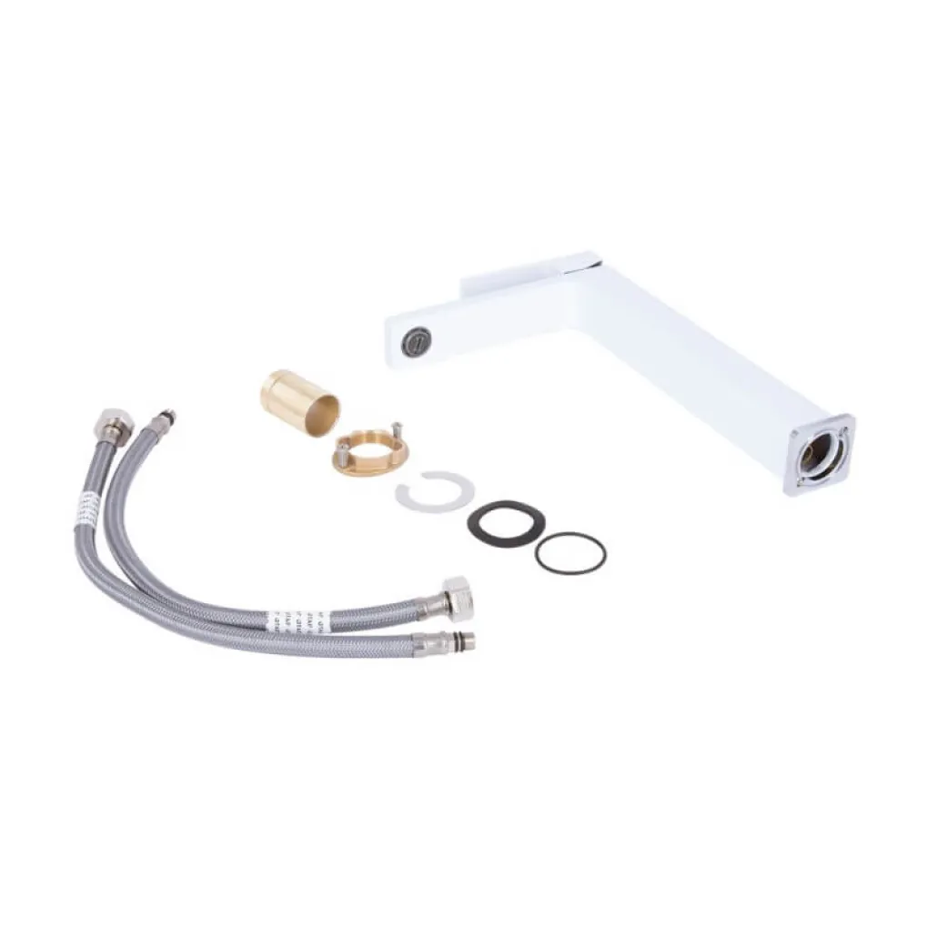 Смеситель для раковины Qtap Gemini высокий Chrome/White (QTGEM269CRW45679)- Фото 2