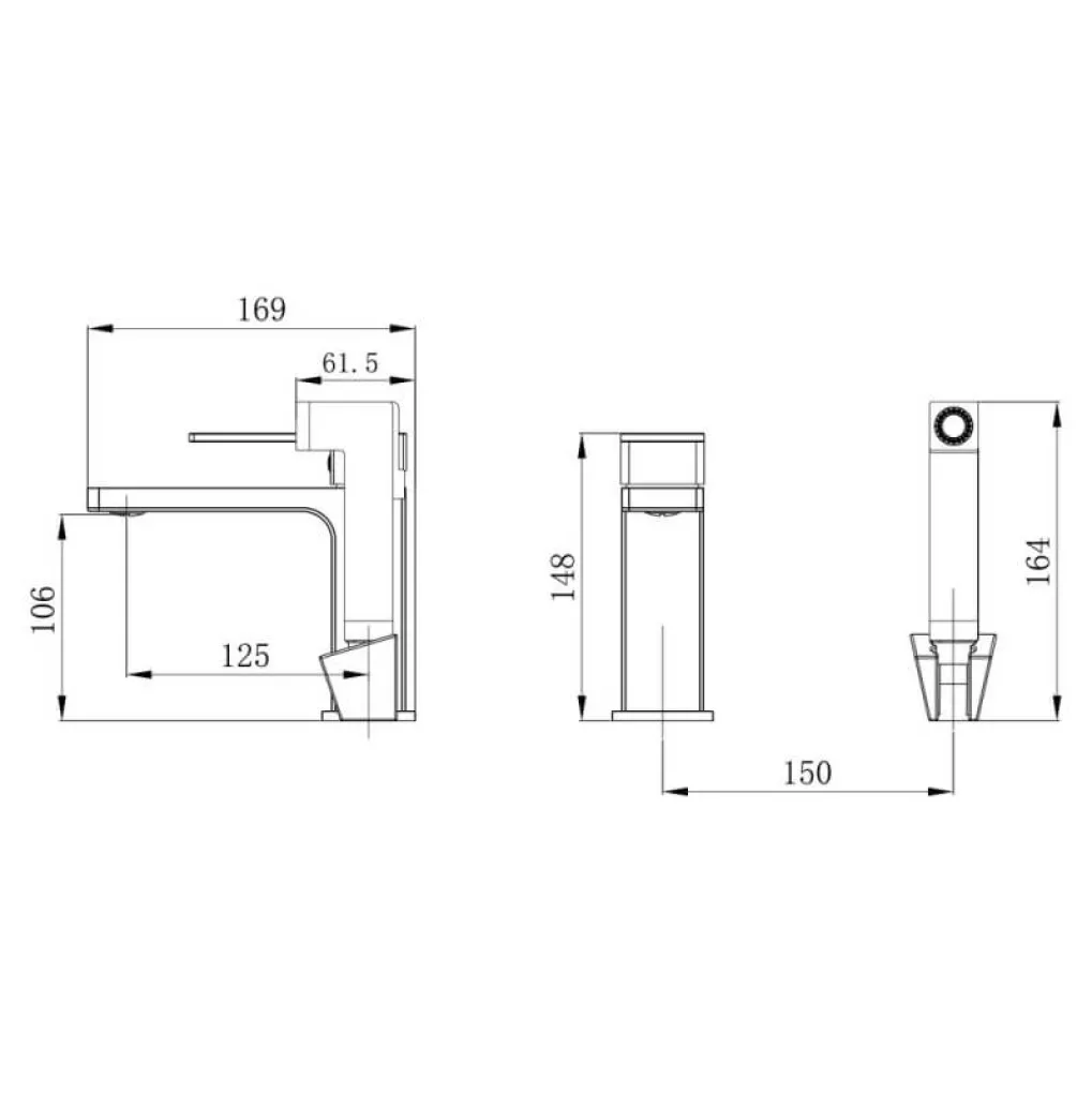 Смеситель для раковины Qtap Gemini с гигиеническим душем Chrome/White (QTGEM272CRW45691)- Фото 4