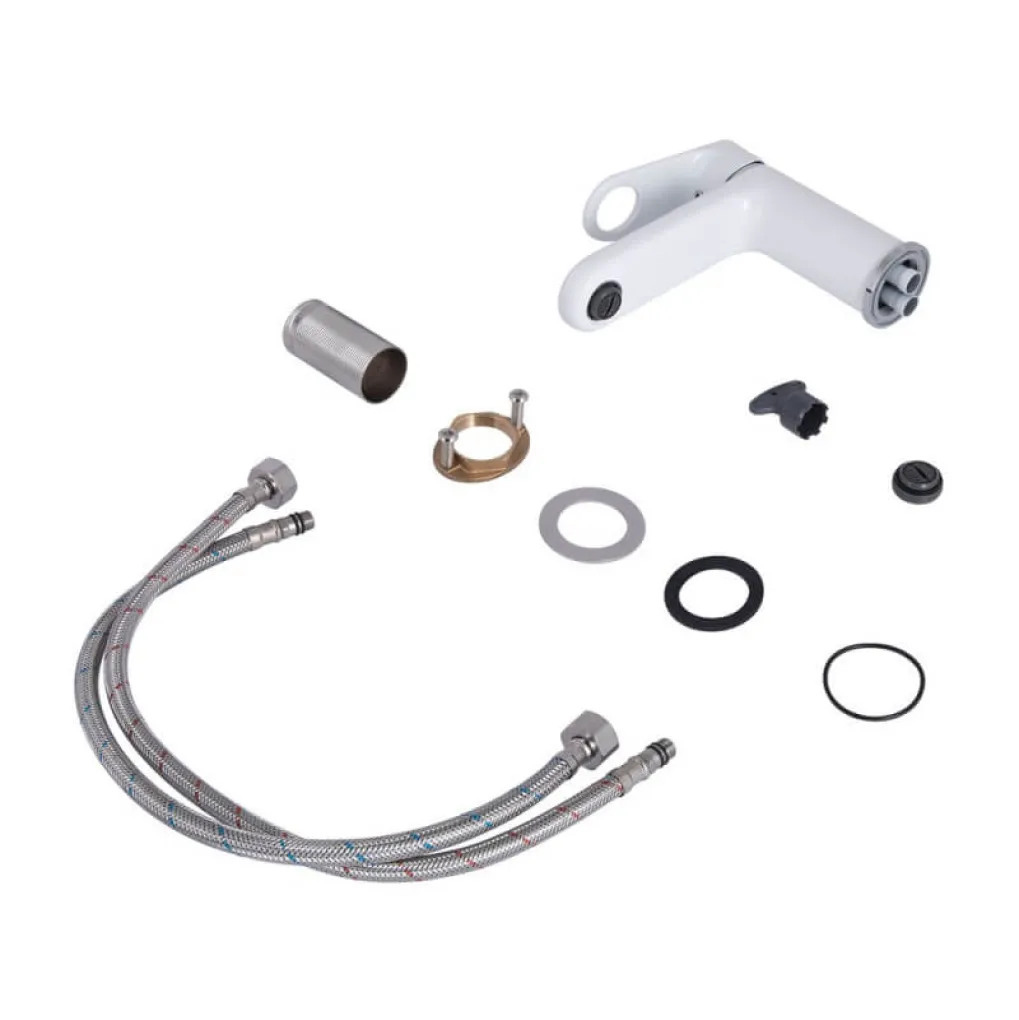 Смеситель для раковины Qtap Jay Chrome/White (QTJAY270CRW45551)- Фото 2