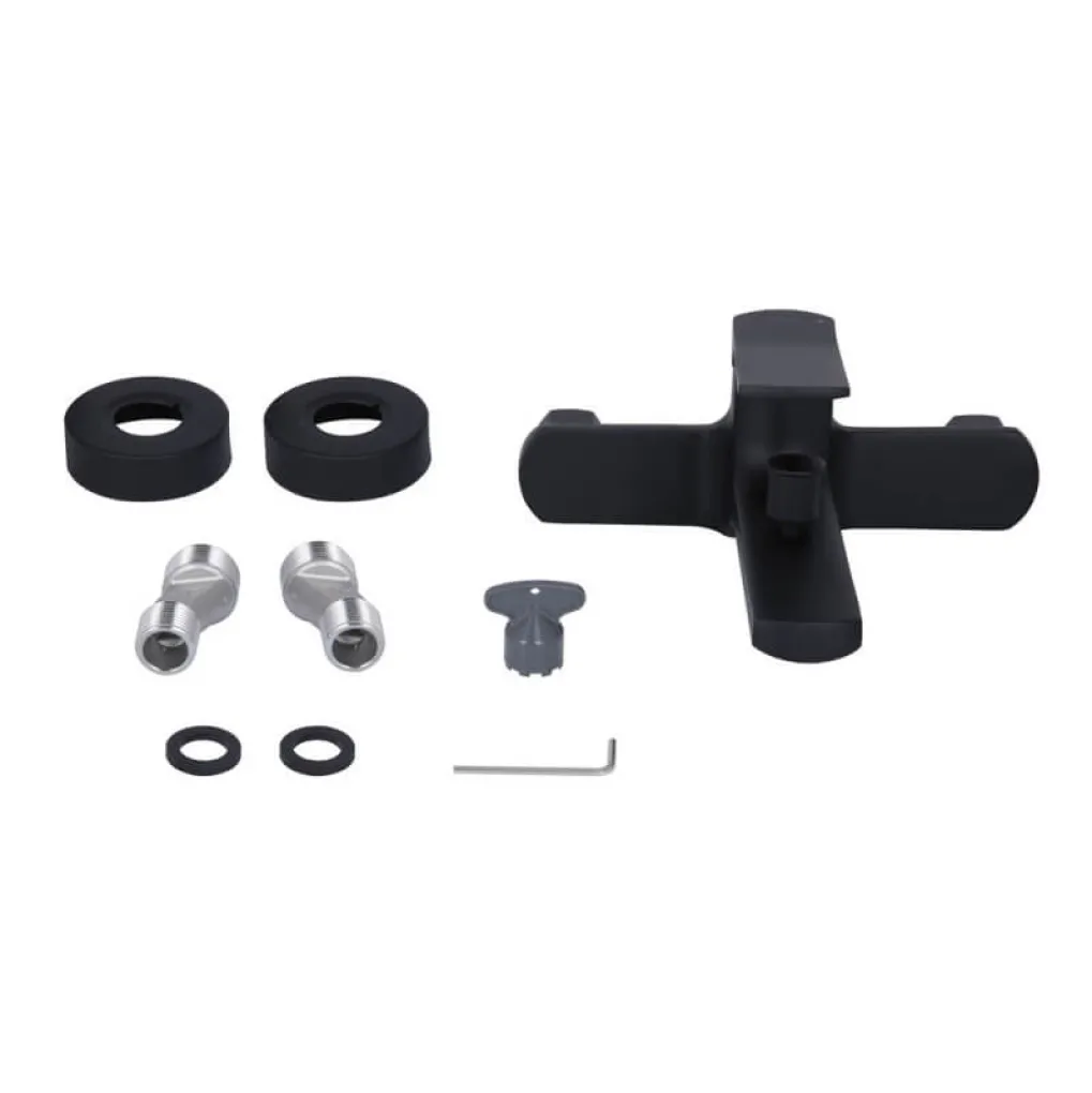 Змішувач для ванни Qtap Slavonice Black Matt (QTSLA259BLM45918)- Фото 2