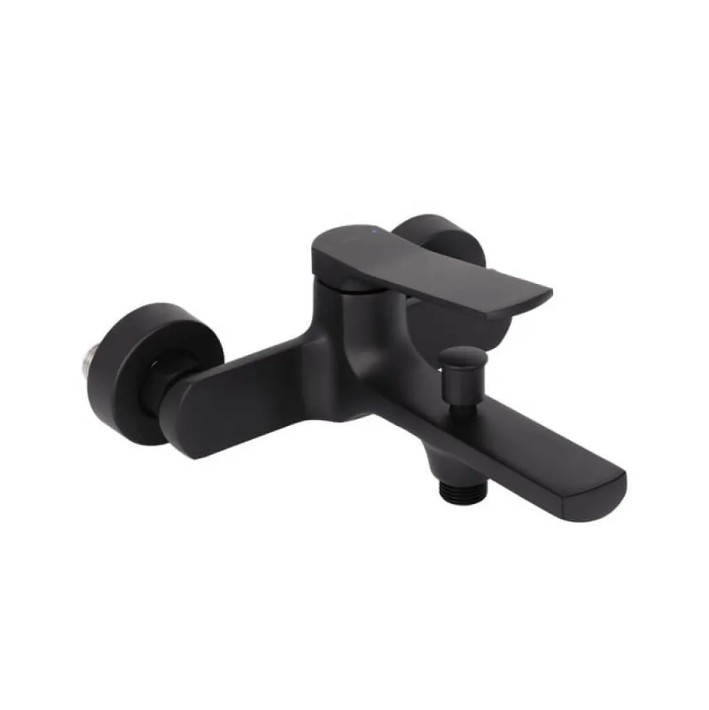 Змішувач для ванни Qtap Slavonice Black Matt (QTSLA259BLM45918)- Фото 1