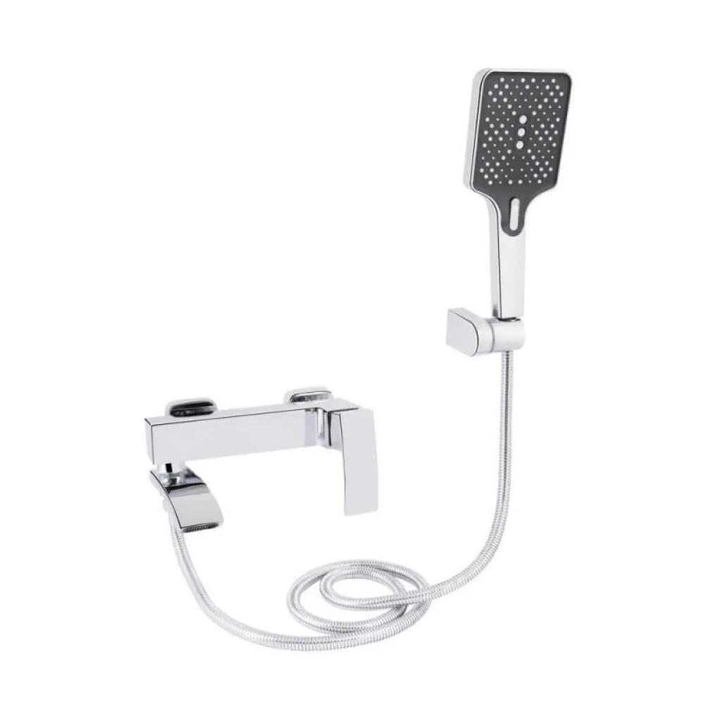 Смеситель для ванны Qtap Swan Cascada с душевым гарнитуром (QTSWA260CRM45565)- Фото 1