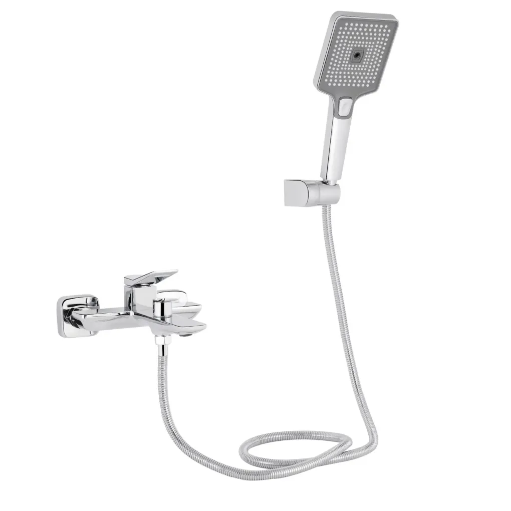 Змішувач для ванни Qtap Presto з душовим гарнітуром хром (QTPRE259CRM45574)- Фото 1