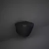 Унитаз подвесной RAK Ceramics Feeling с крышкой Duroplast чорный матовий- Фото 2
