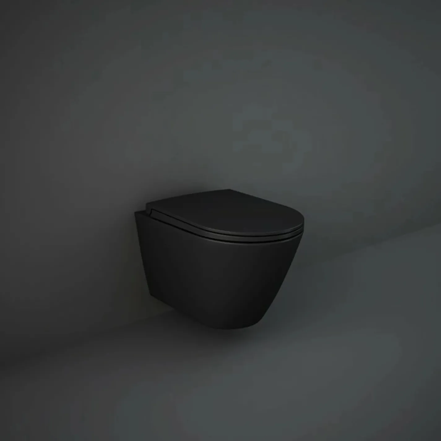 Сиденье с крышкой RAK Ceramics Feeling RSTSC3901504 чорный матовый - Фото 1