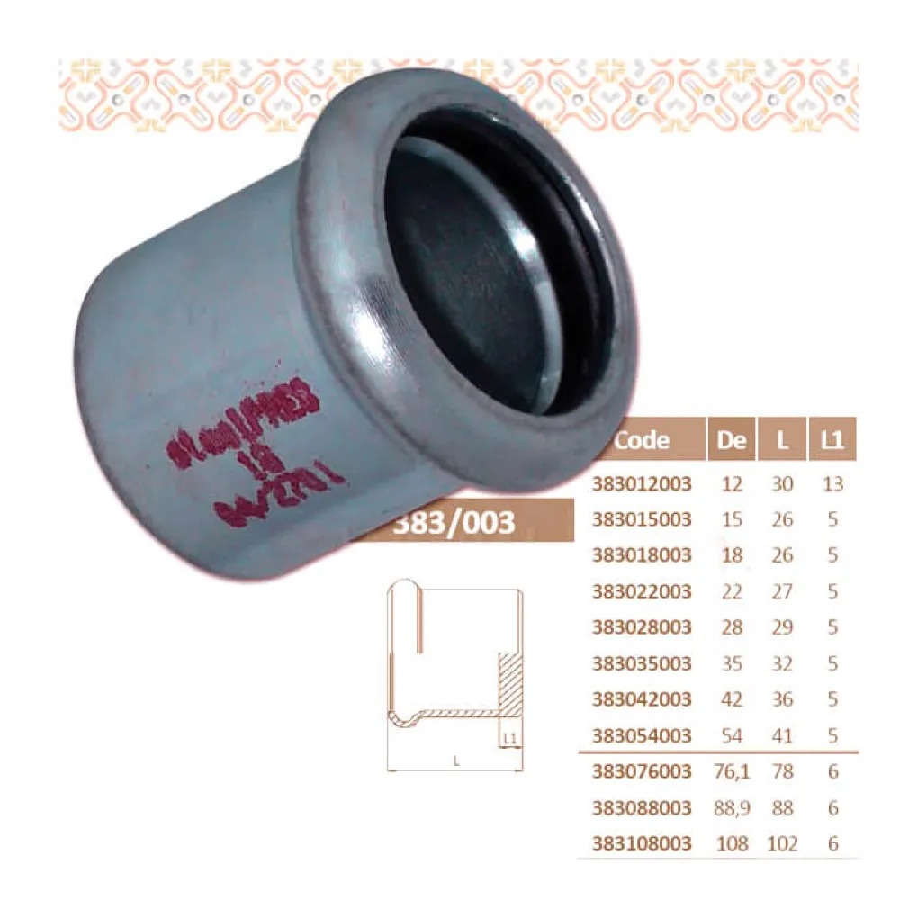 Заглушка стальная RM SteelPres 383/003 Ø18 оцинкованная (отопление)- Фото 3