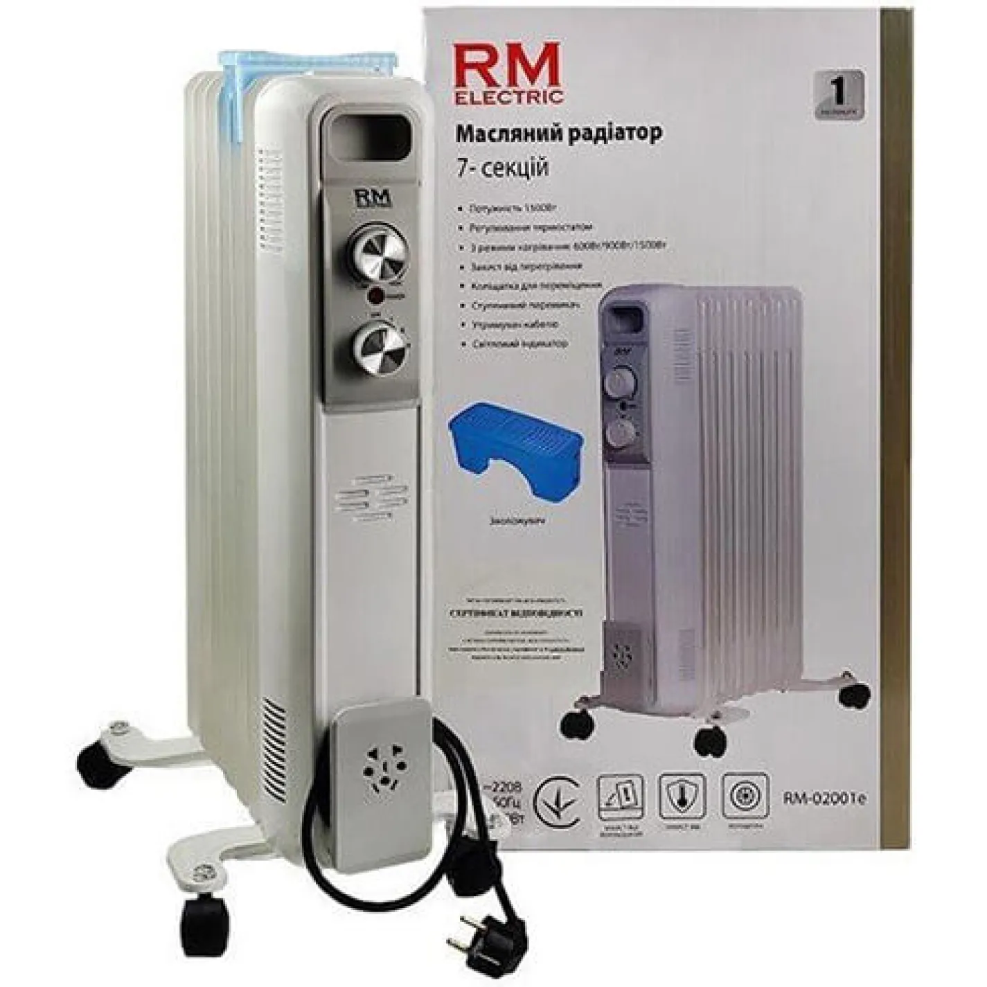 Масляний радіатор RM Electric 7 секций - Фото 2