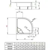 Душевой поддон Radaway Indos A 800x800x410 Белый (SIA8080-01)- Фото 2