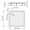 Душевой поддон Radaway Rodos C Compact 800x800x165 Белый (4K88155-04)- Фото 3