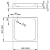 Душовий піддон Radaway Siros C Compact 800x800x170 Білий (SBC8817-2)- Фото 2