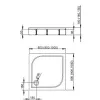 Душовий піддон Radaway Delos C 900x900x150 Білий (4C99170-03)- Фото 3