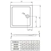 Душовий піддон Radaway Doros C 900x900x45 Білий (SDRC9090-01)- Фото 2