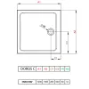 Душовий піддон Radaway Doros C 1000x1000x50 Білий (SDRC1010-01)- Фото 3