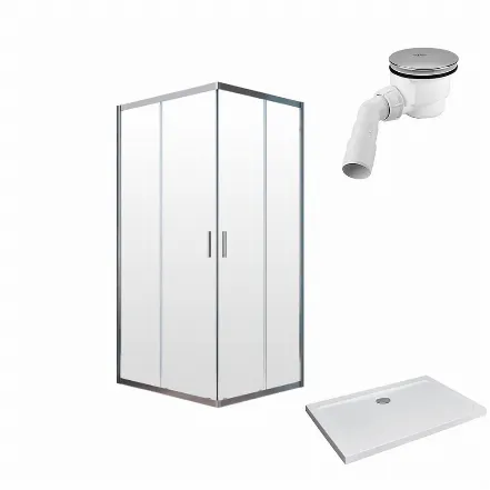 Душова кабіна Radaway Alienta D 800х1000х1900 + піддон Doros + сифон 690P (10258010-01-01K)