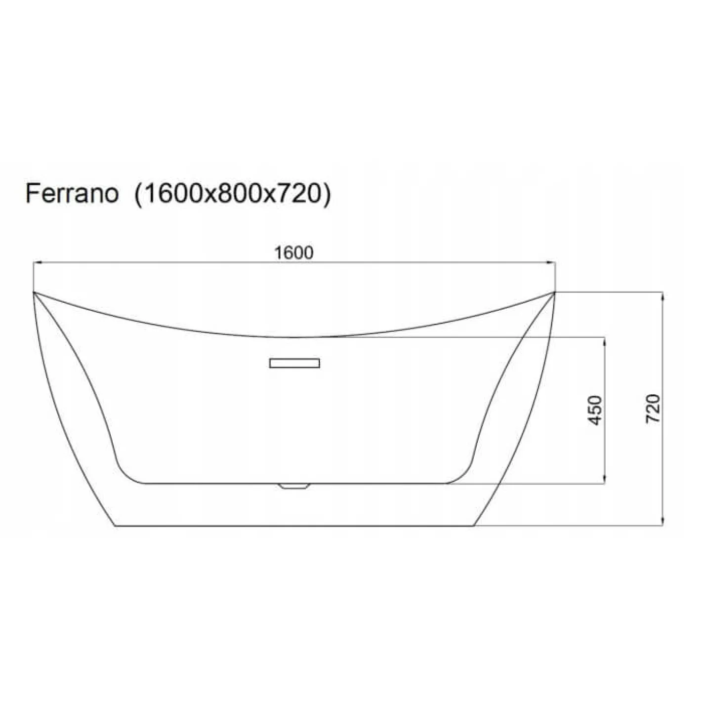 Ванна акриловая Rea Ferrano 160 (REA-W0150) - Фото 6