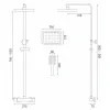 Душовий гарнітур із термостатом Rea Tom чорний (Rea-P7101)- Фото 6