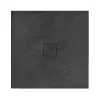 Душовий піддон Rea 90x90х3 см, квадратний, чорний- Фото 1