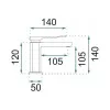 Смеситель для раковины Rea Creek Black Gold REA-B8503- Фото 4