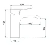 Смеситель для умывальника Rea Dart Black черный (REA-B0672)- Фото 4