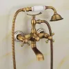 Змішувач для ванни Rea Rustico Old з ручним душем, матове золото (REA-B0702)- Фото 4