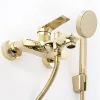 Змішувач для ванни Rea Viral з ручним душем, золото (REA-B2024)- Фото 2