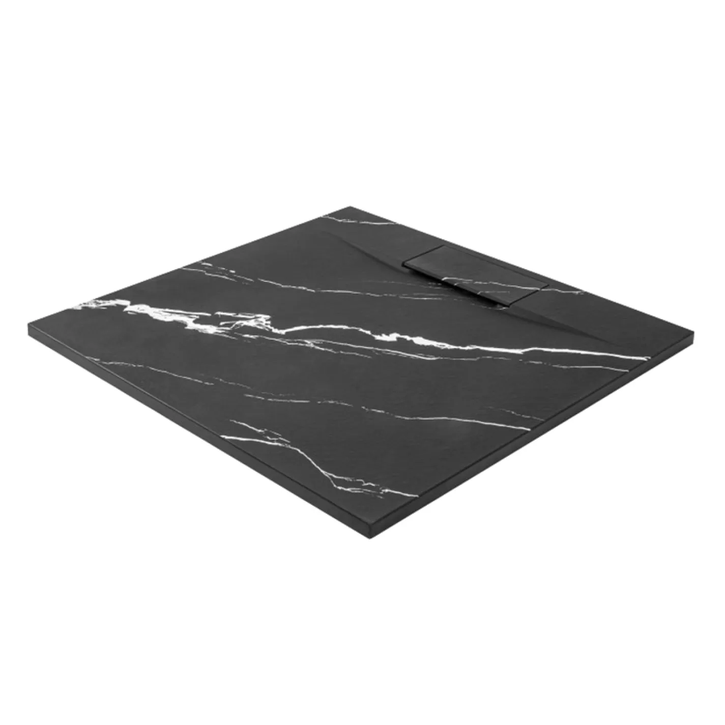 Душовий піддон Rea Bazalt Carrara 90x90, чорний (REA-K7003) - Фото 1