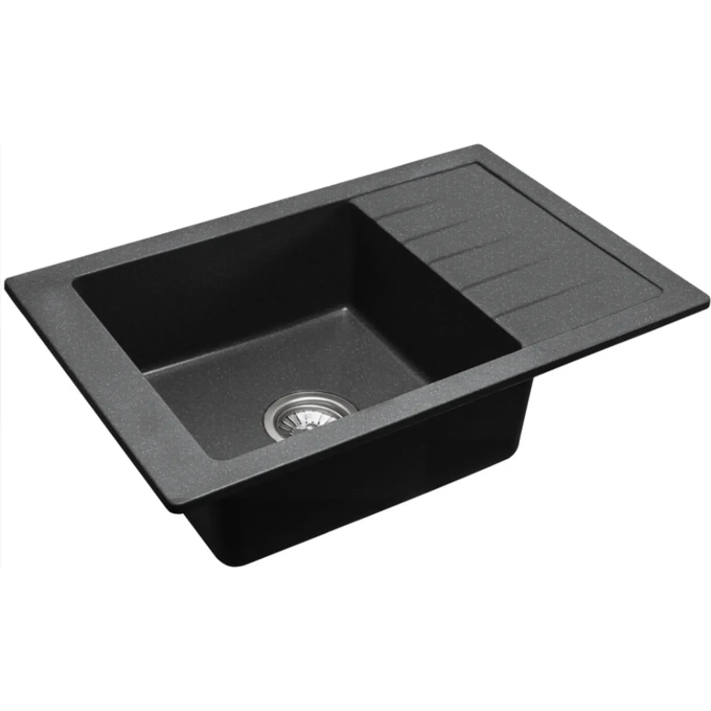 Мийка для кухні Rea Sten чорний плямистий - Фото 1