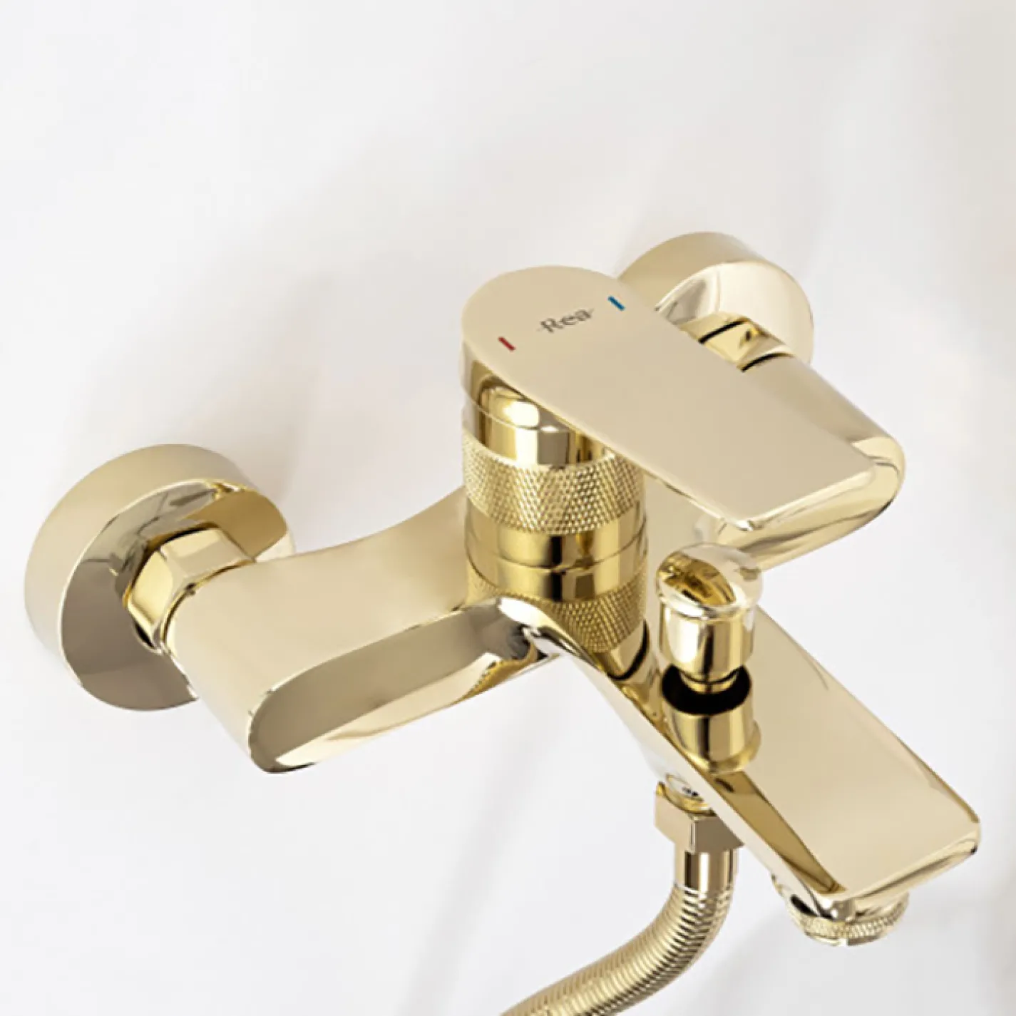 Смеситель для ванны Rea Viral с ручным душем, золото (REA-B2024) - Фото 2