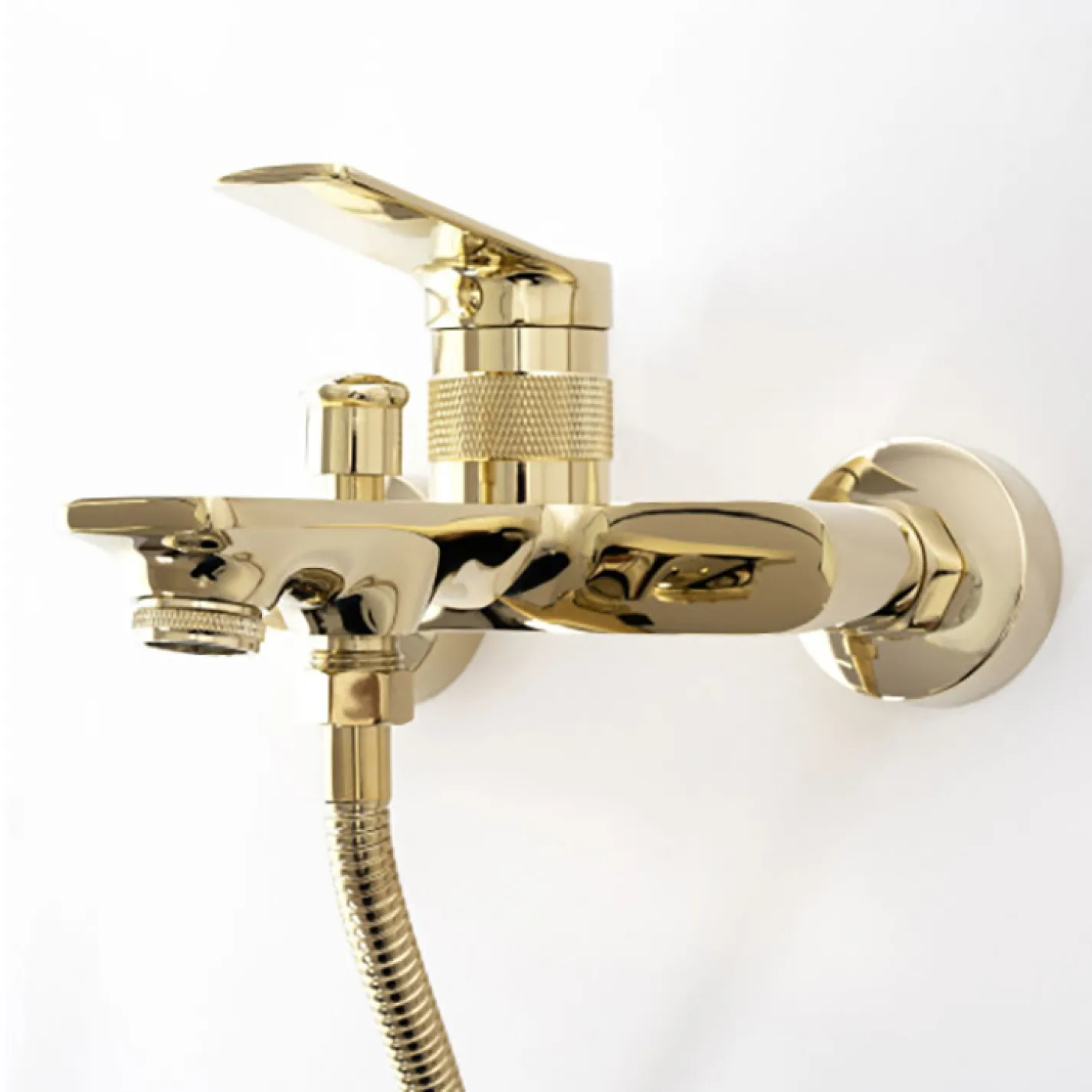 Змішувач для ванни Rea Viral з ручним душем, золото (REA-B2024) - Фото 3