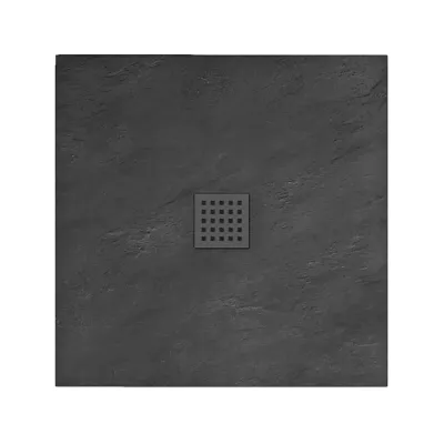 Душовий піддон Rea ROCK 90x90x3,5 квадратний, чорний