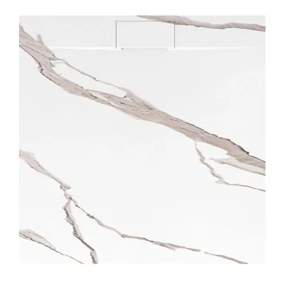 Душовий піддон Rea Bazalt Carrara 90x90, білий (REA-K7002)