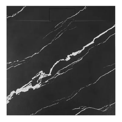 Душовий піддон Rea Bazalt Carrara 90x90, чорний (REA-K7003)