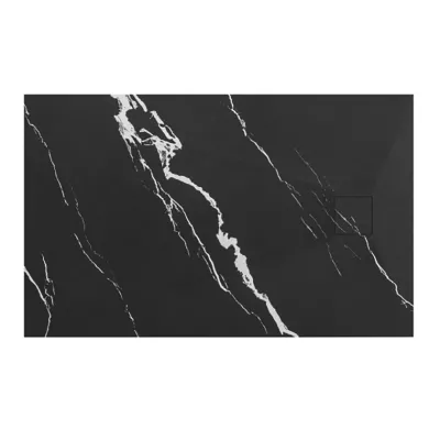 Душовий піддон Rea Magnum Carrara 80x100, чорний (REA-K7007)